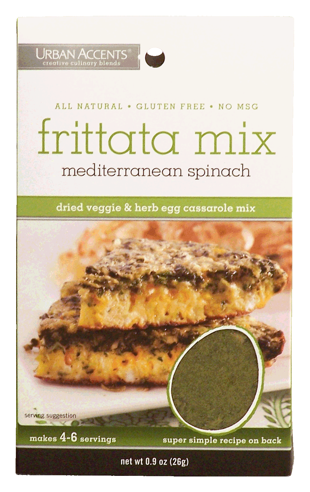 Urban Accents  frittata mix, mediterranean spinach dried veggie & herb egg cassarole mix, makes 4-6 servings Full-Size Picture